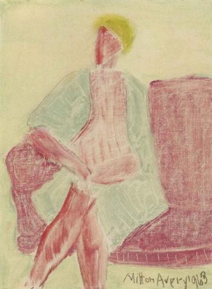 Pink sofa by Milton Avery