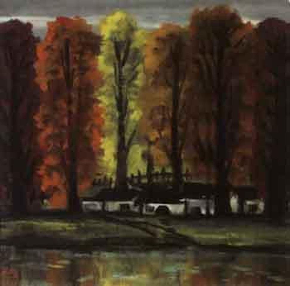 Autumn scenery by Lin Fengmian