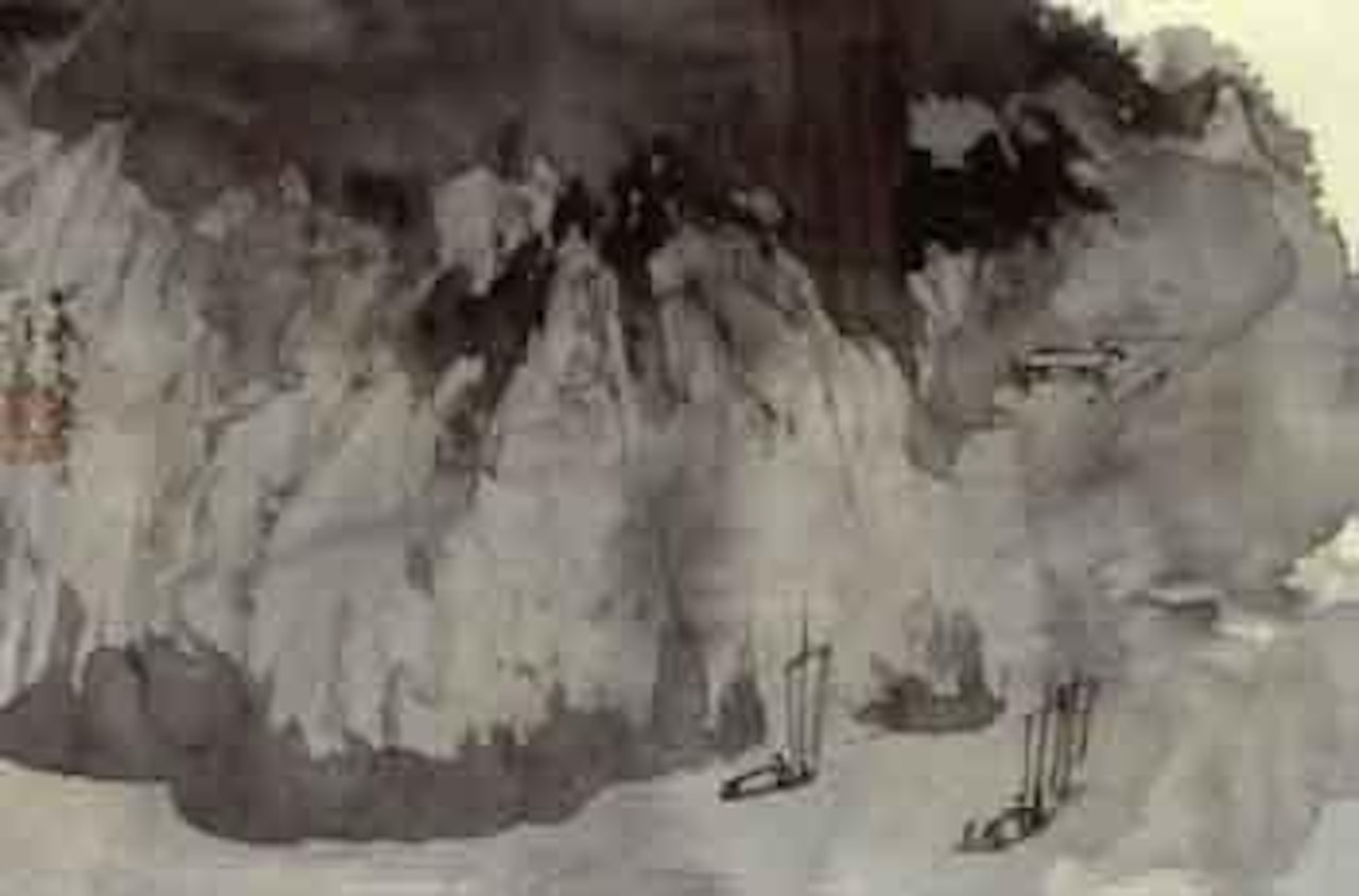 Sailing along the gorge by Zhang Daqian