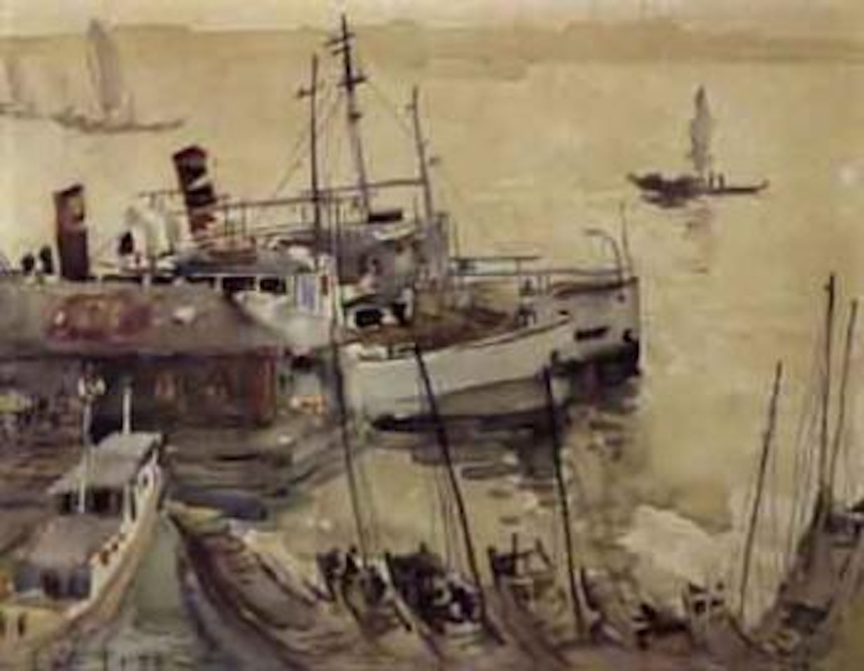 Pier by Wu Guanzhong