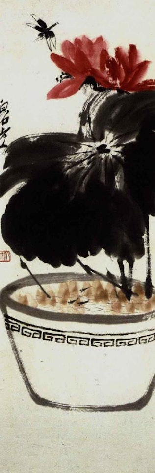 Lotus and dragonfly by Qi Baishi