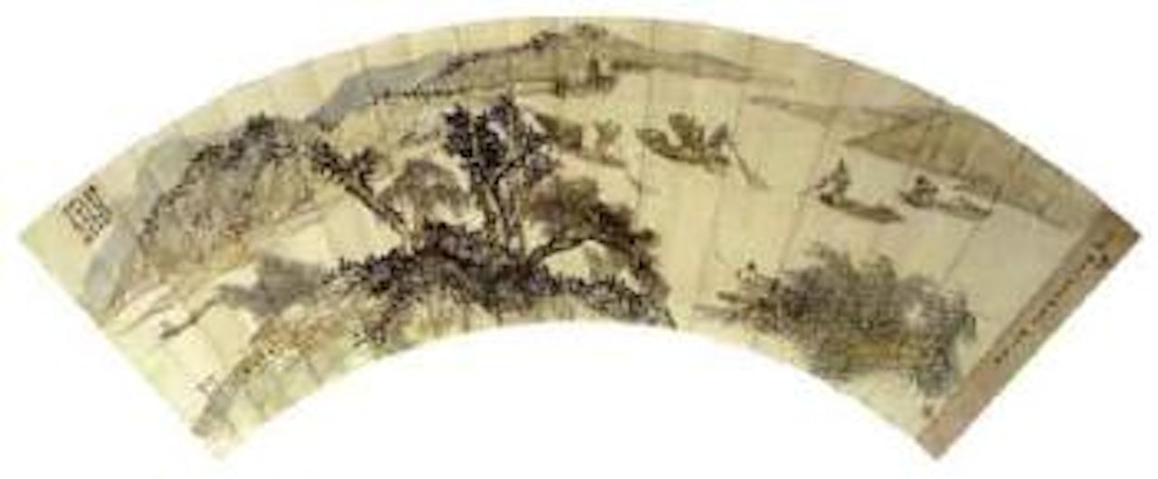 Fishing on a river by Wang Zhen