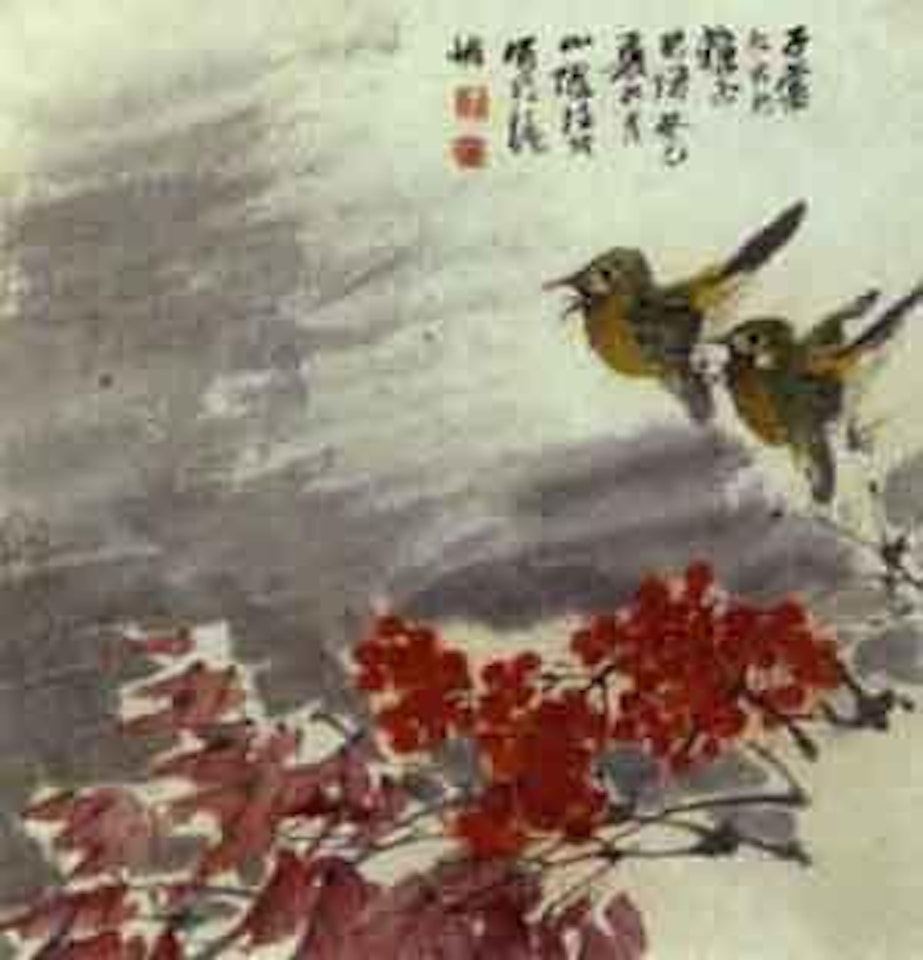 Pelargonium and birds by Ren Bonian