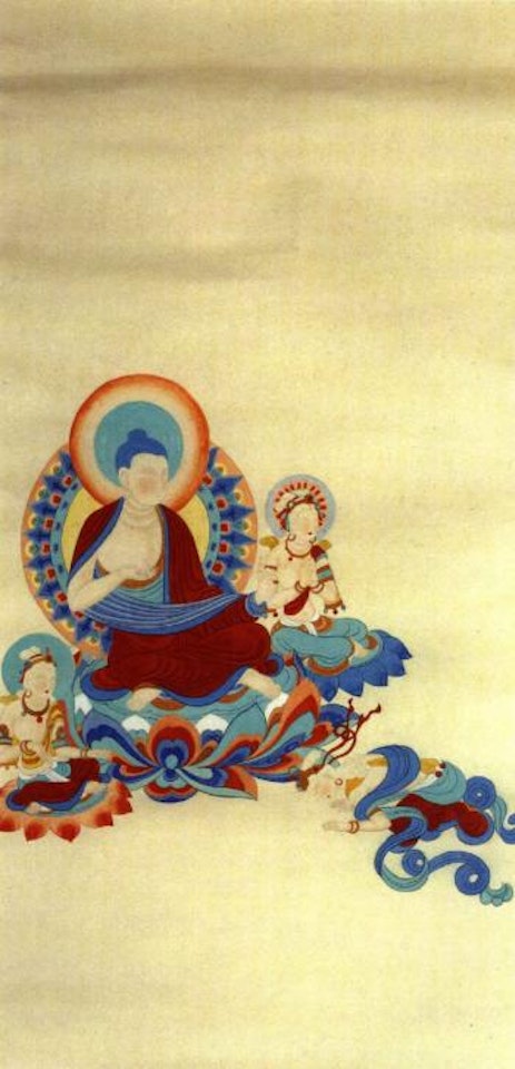 Worshipping Buddha by Zhang Daqian