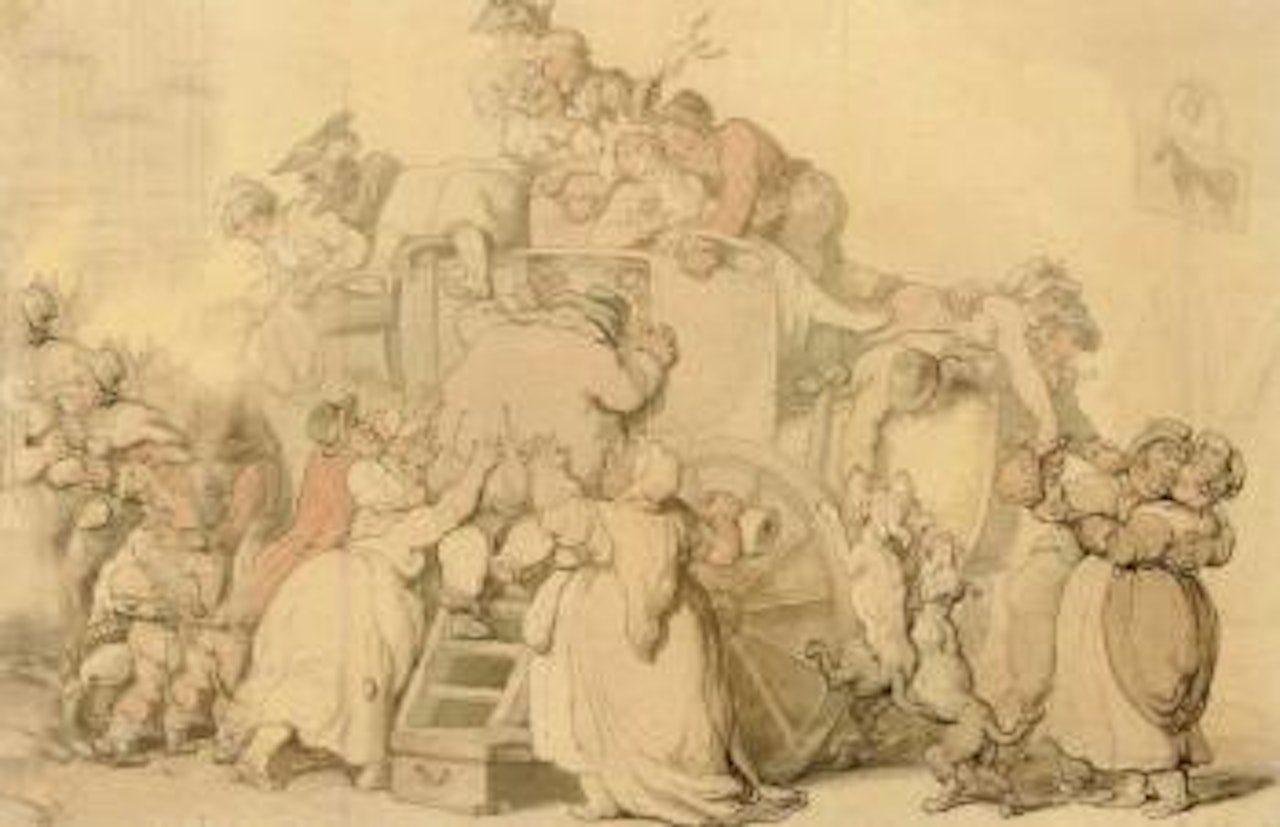Departure of the stage coach by Thomas Rowlandson