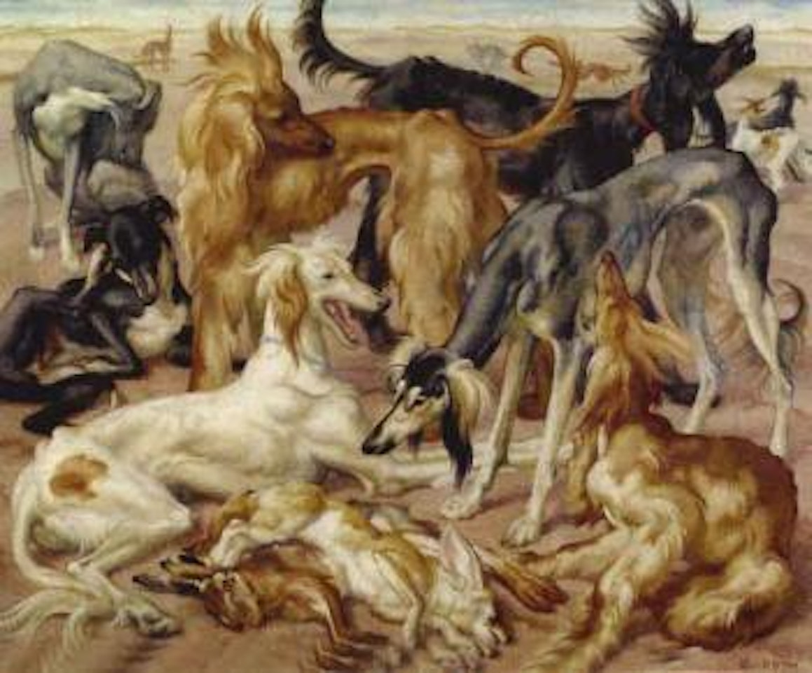 Pack of hounds by Norbertine Bresslern-Roth