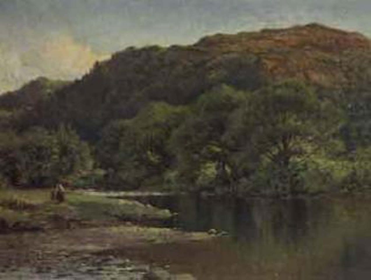 On the Llugwy, North Wales by Benjamin Williams Leader