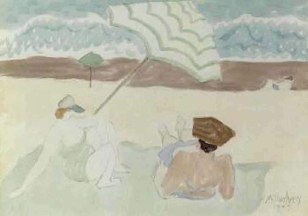 Loungers by the pale green sea by Milton Avery