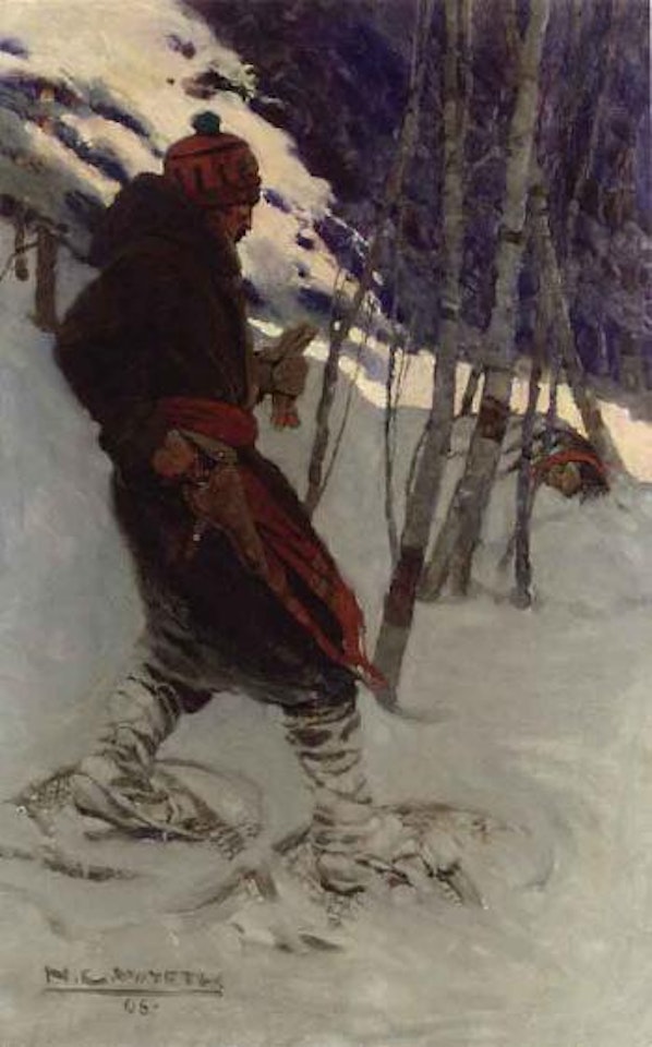 A rounded shape on a little hillside caught his eyes by Newell Convers Wyeth