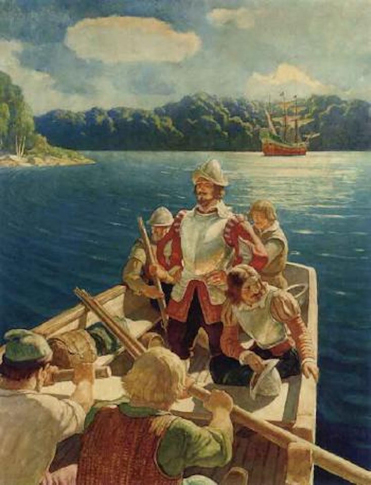 Captain George Waymouth in the Georges River by Newell Convers Wyeth