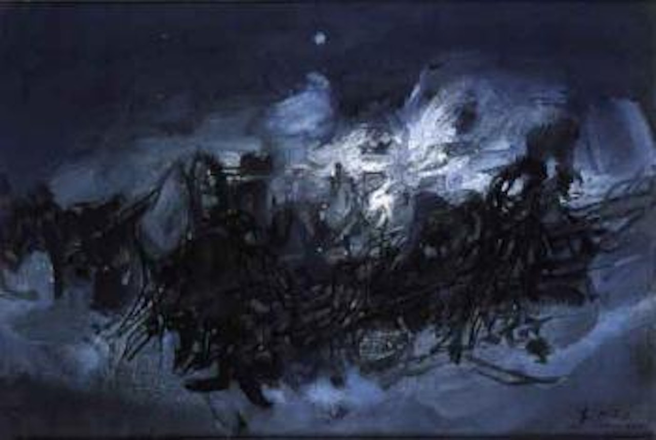 Blue composition by Chu Teh-Chun