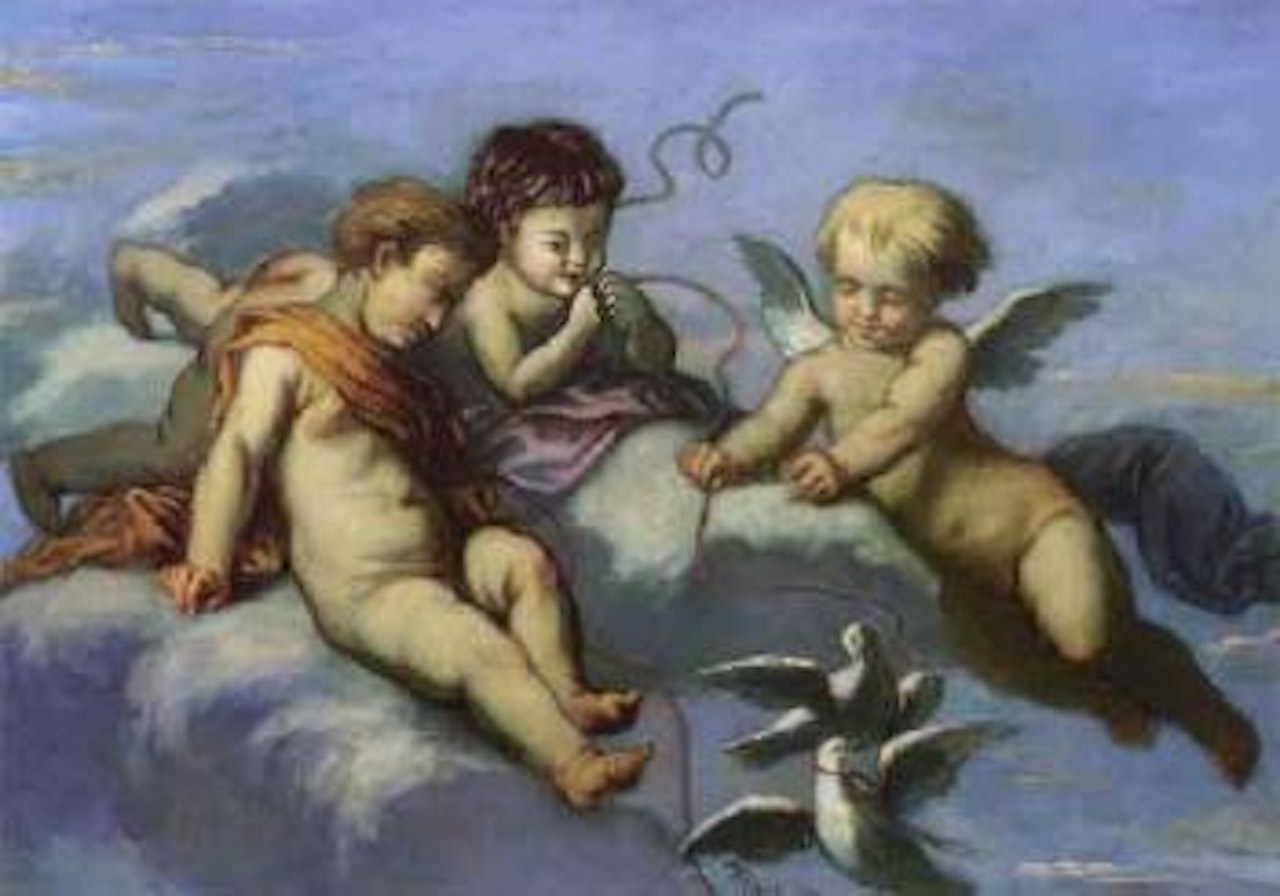 Angelots by Adolphe Monticelli