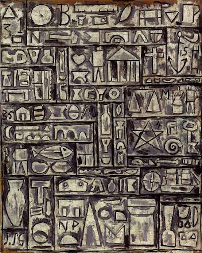 Composition in black and white by Joaquín Torres-García