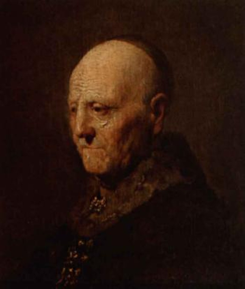 Portrait of old man by Attributed to Rembrandt Harmensz van Rijn