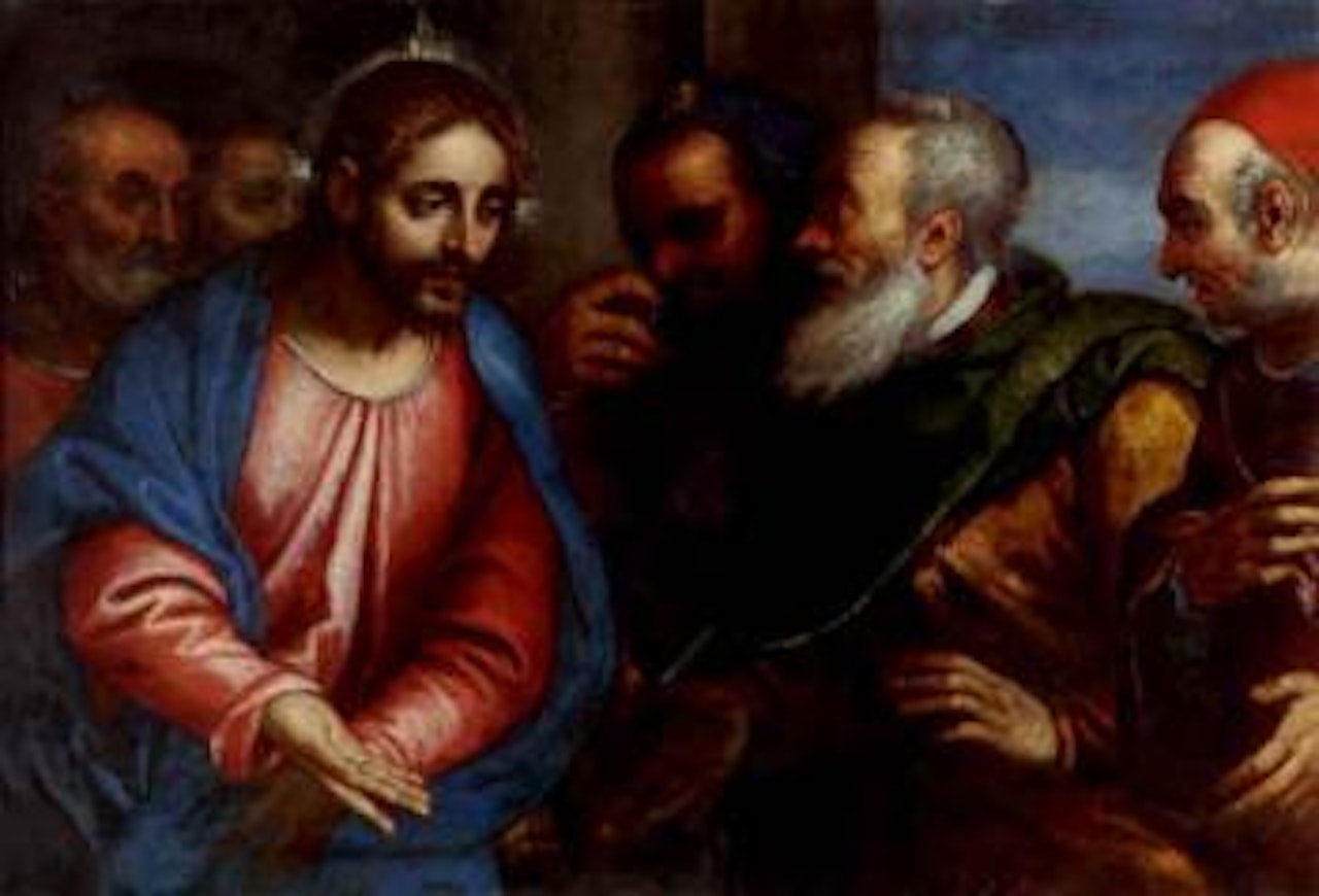 Christ and the money changers by Venetian School