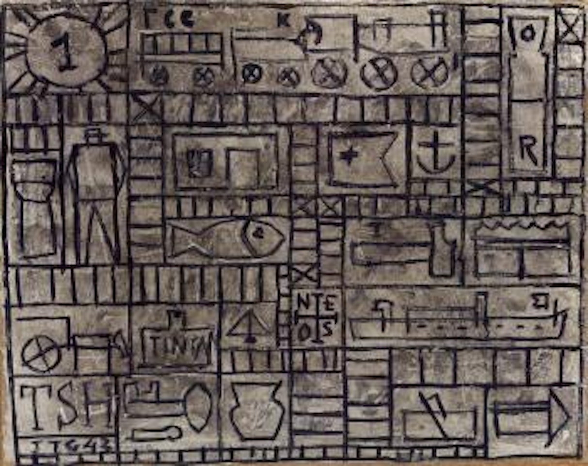 Composition in grey by Joaquín Torres-García