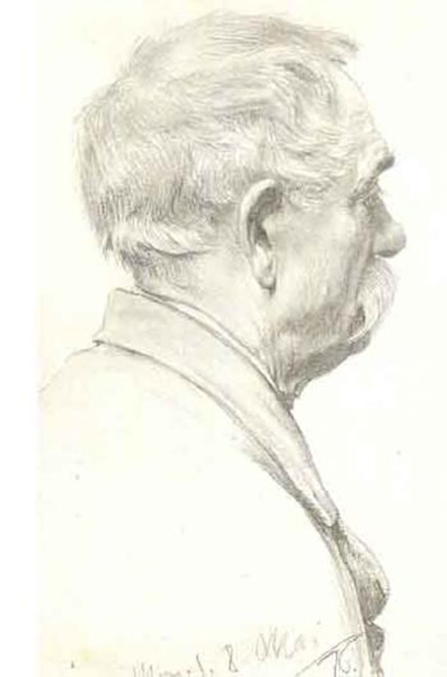 Bearded old man by Adolph Menzel
