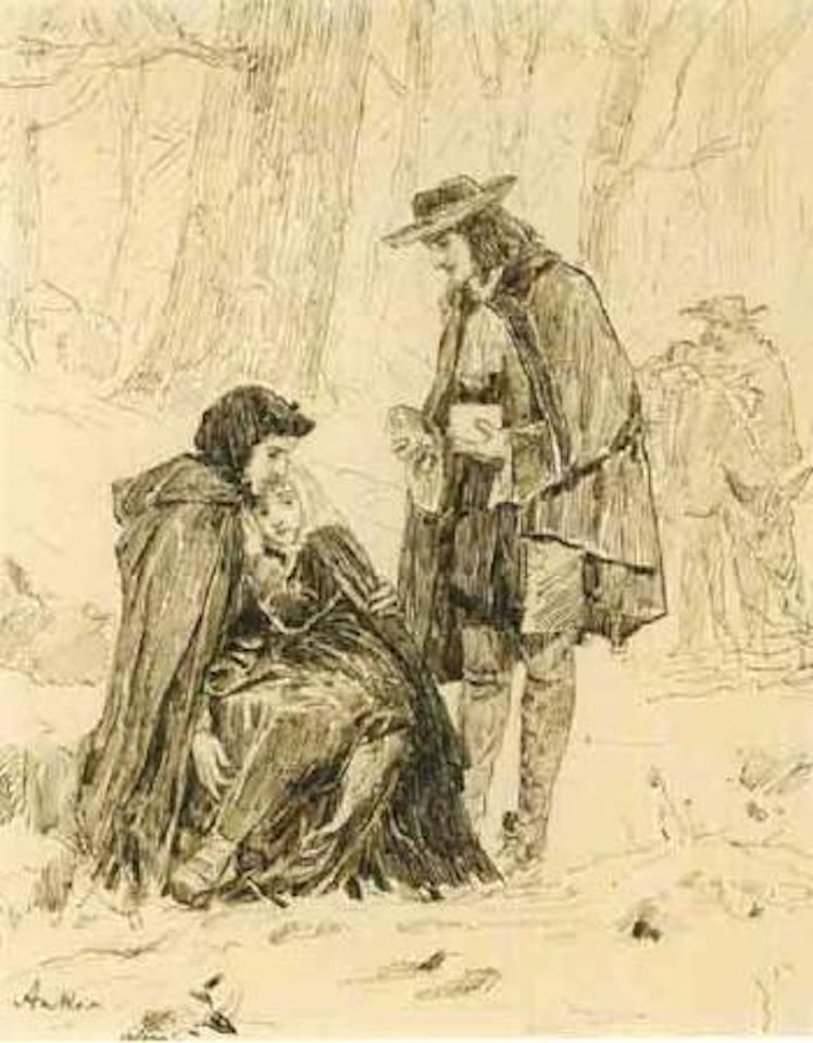 Protestant refugees by Albert Anker