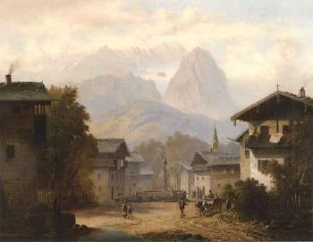 Oberammergau village by Anton Doll