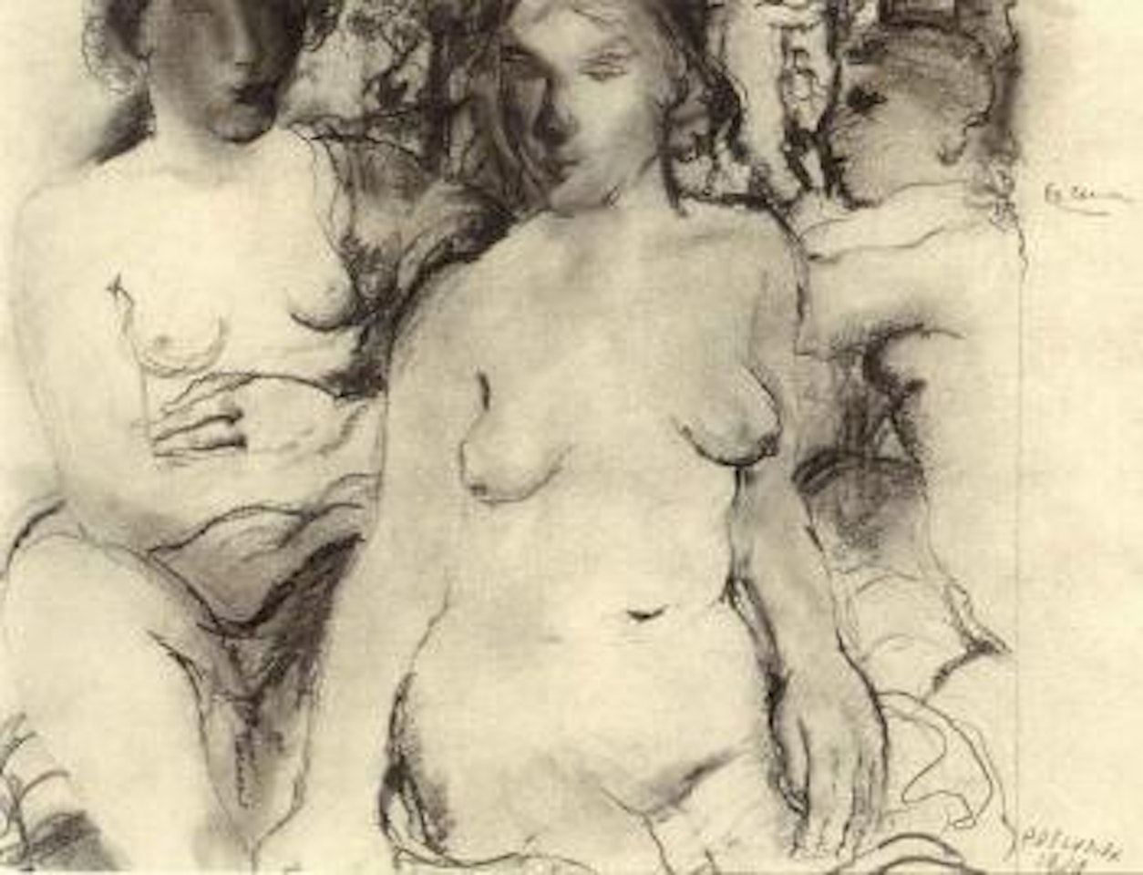 Femmes nues assises by Paul Delvaux