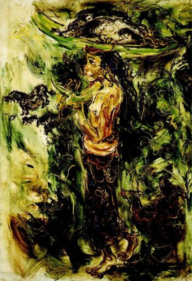 Girl with offering by Affandi