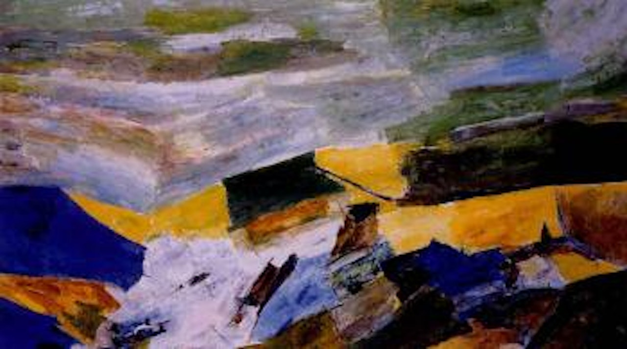 Untitled, composition by Ram Kumar
