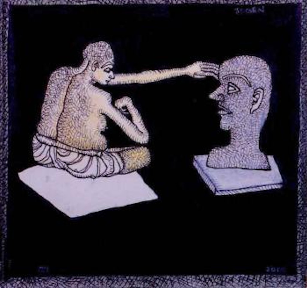 Sculptor and his image by Jogen Chowdhury