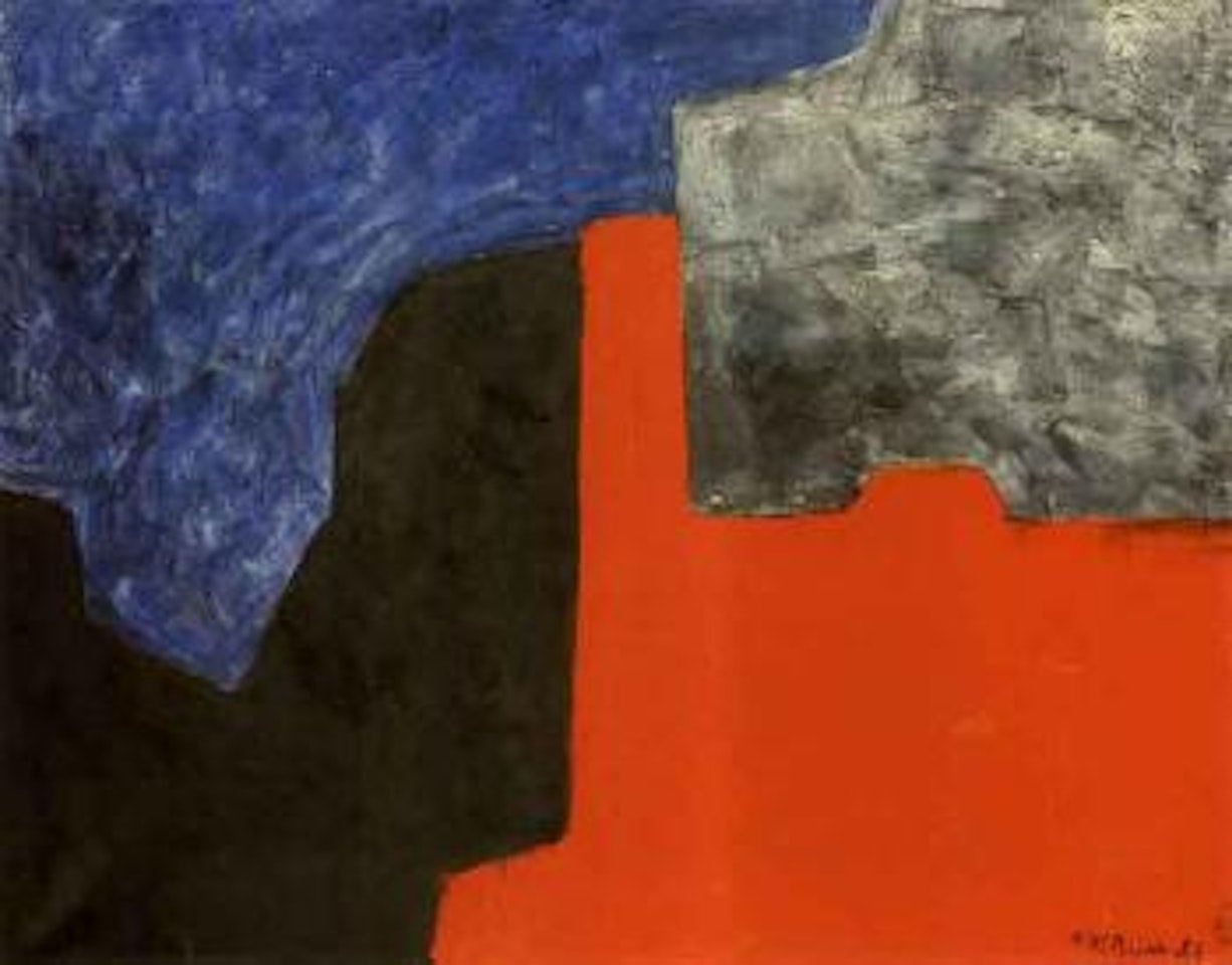 Composition noire, rouge et grise by Serge Poliakoff