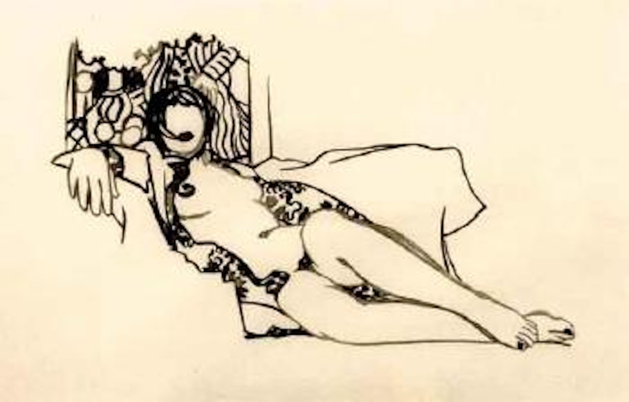 Monica nude with Matisse by Tom Wesselmann