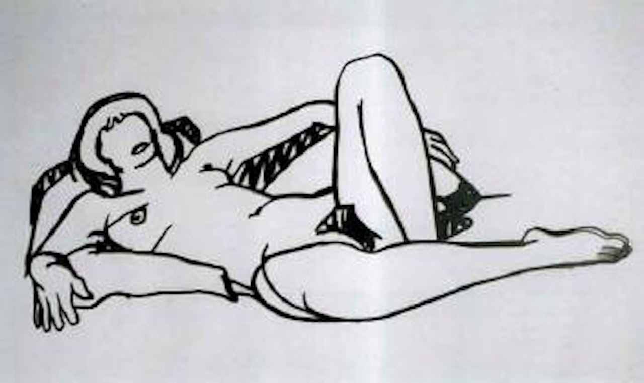 Monica lying on blanket by Tom Wesselmann