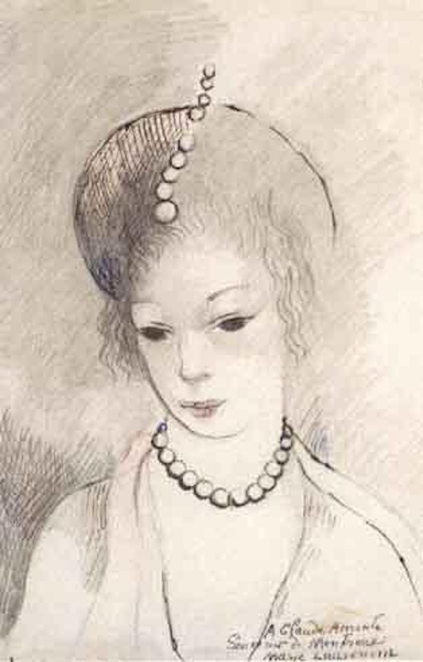 Jeune femme aux perles by Marie Laurencin