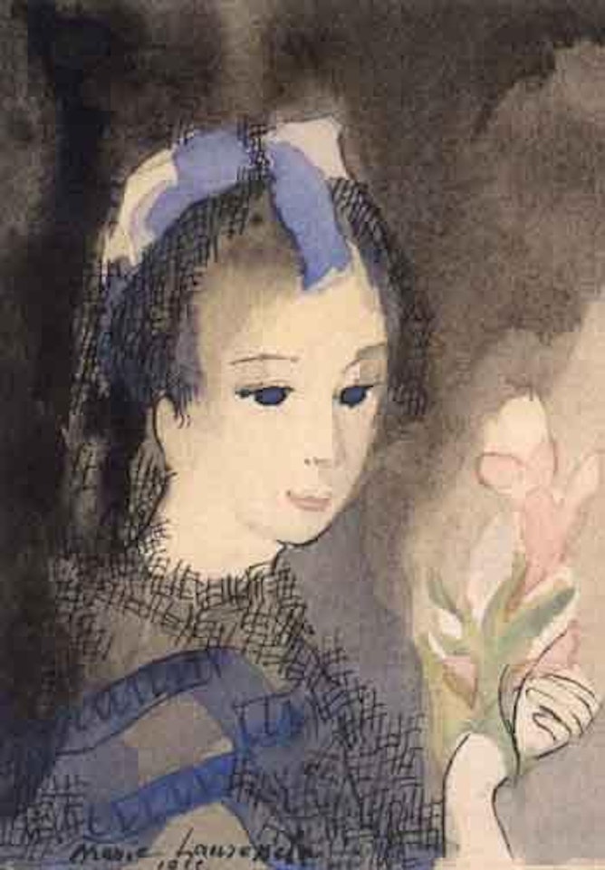 Jeune fille aux fleurs by Marie Laurencin