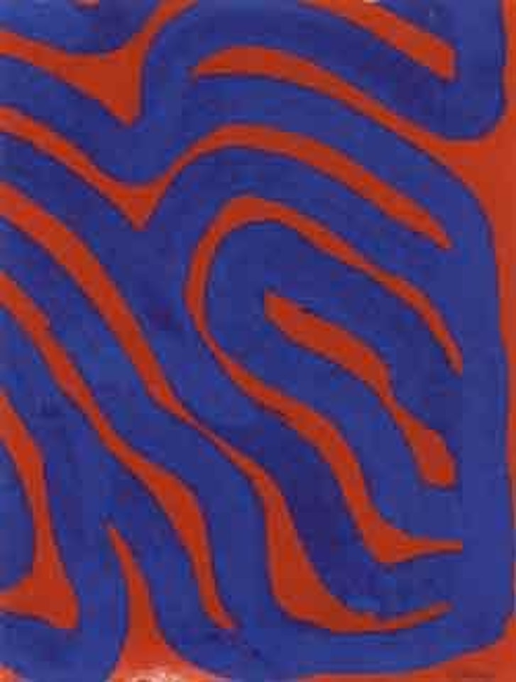 Blue and red waves by Sol LeWitt