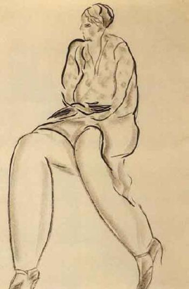 Seated lady by Sanyu