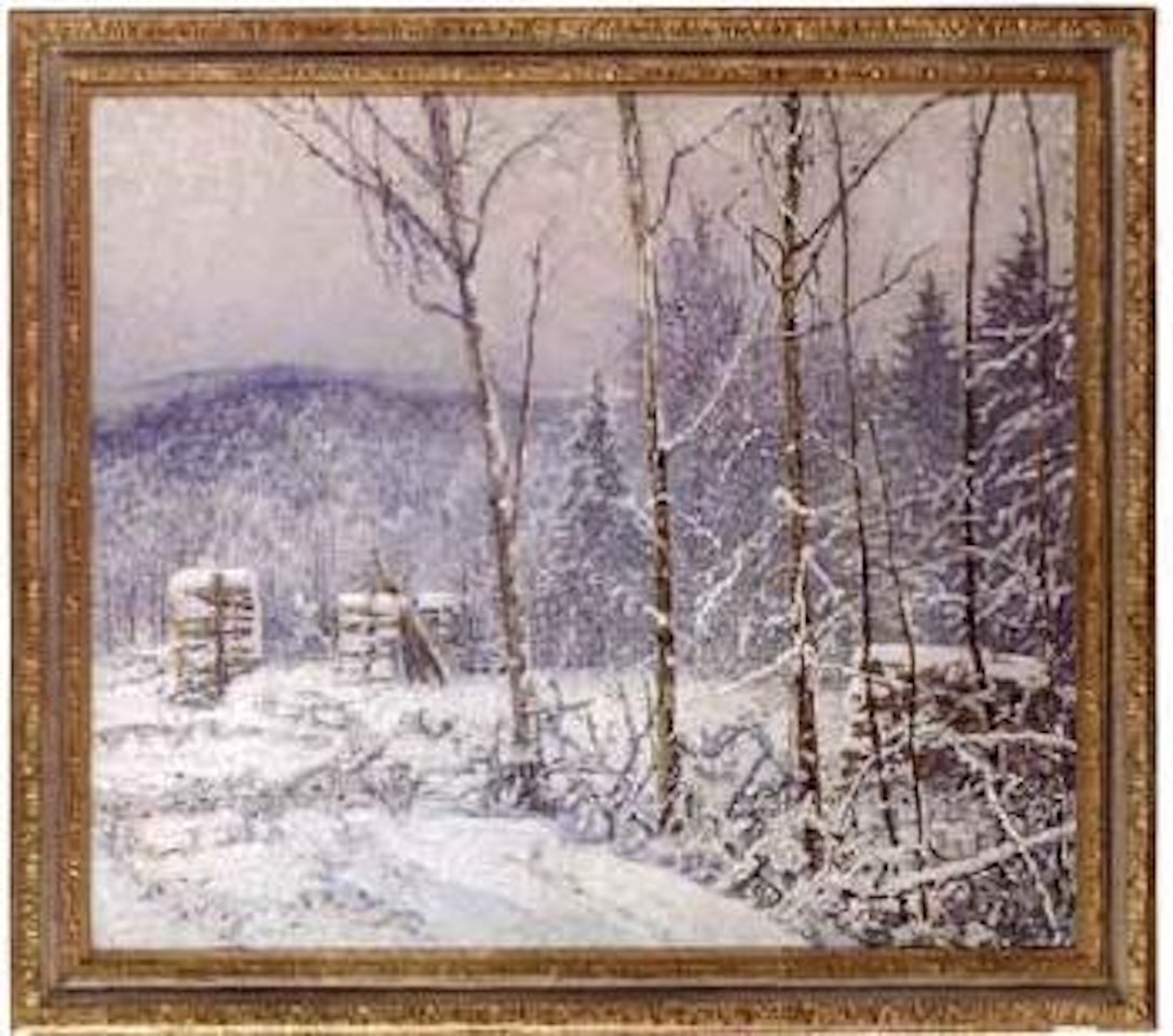 Winter's day in the forest by Anshelm Schultzberg