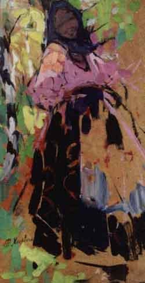 Woman by birch by Filip Malyavin