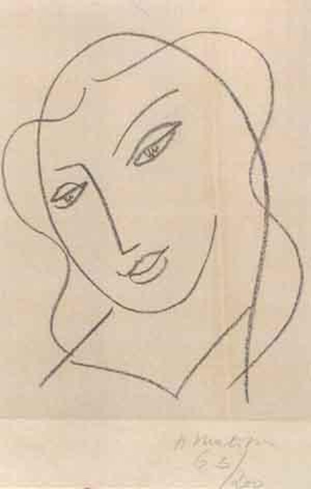 Etudes pour la Vierge - tete voilee by Henri Matisse
