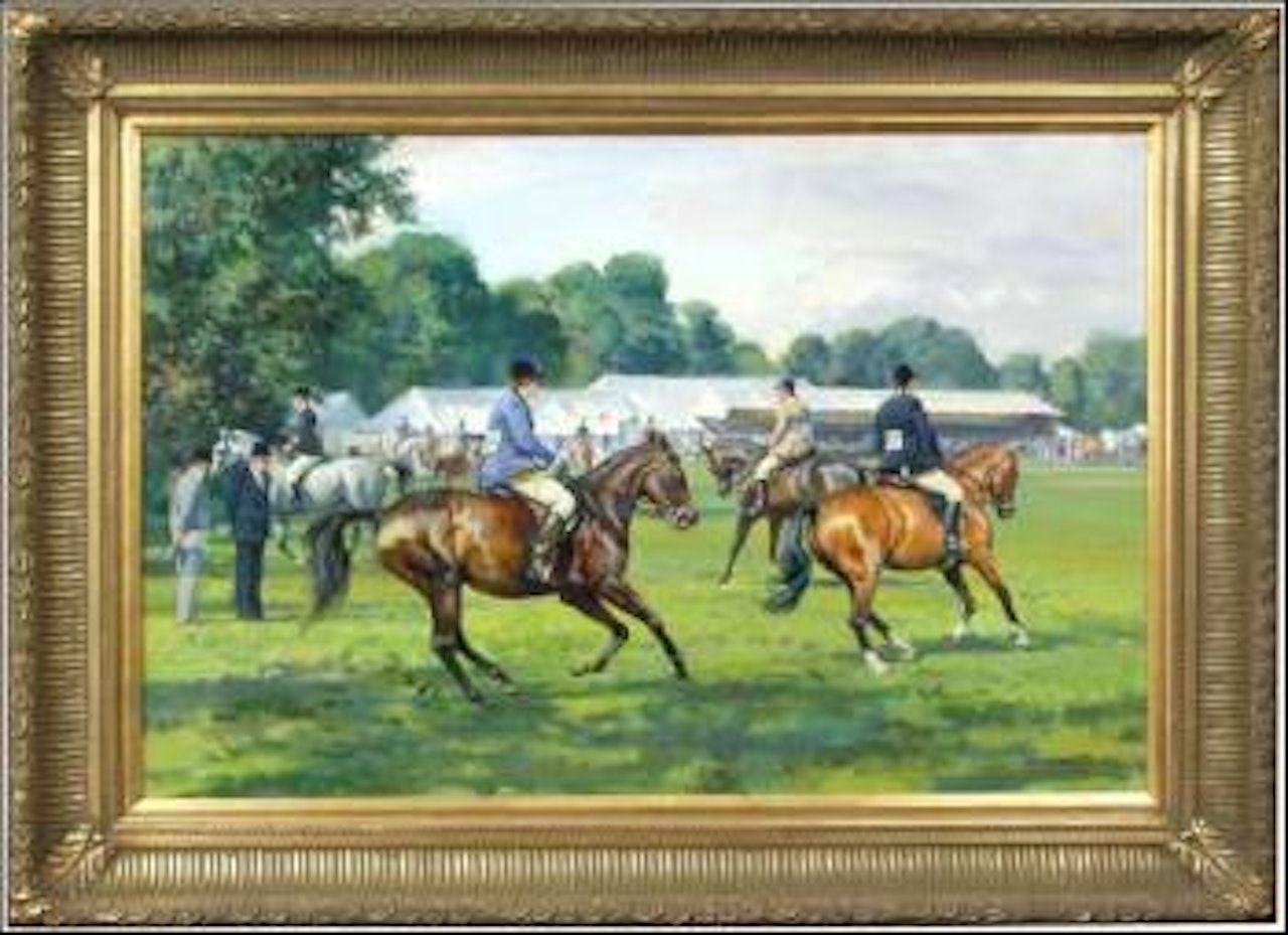Judging at the Arab horse show, Windsor by Donald Grant