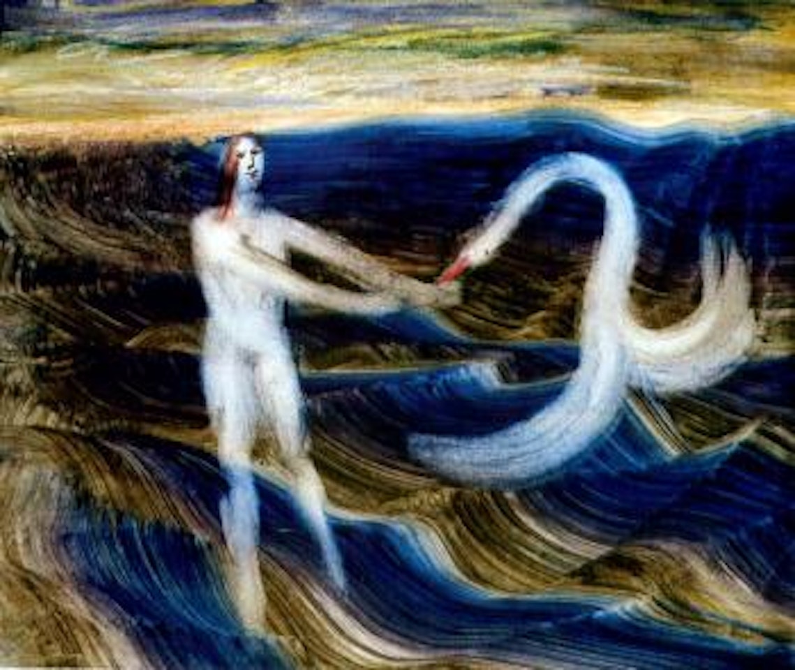 Leda and the swan by Sidney Nolan