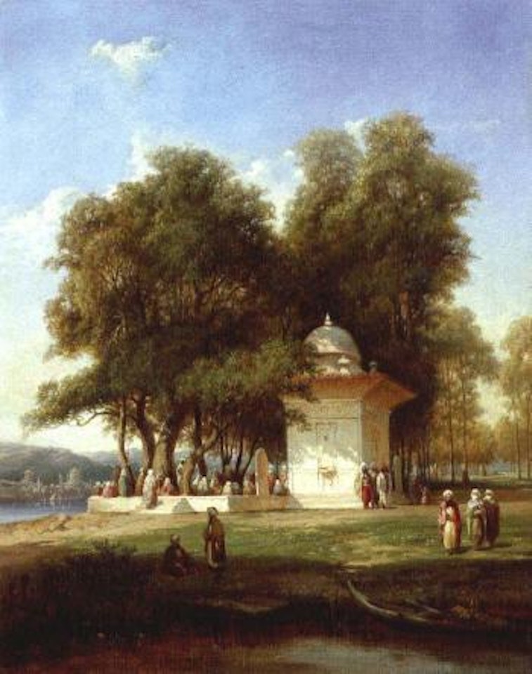 At the Temple of Sweet Waters, Constantinople by French School