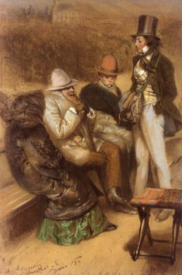 Souvenir of a steamboat trip on the Danube by Adolph Menzel