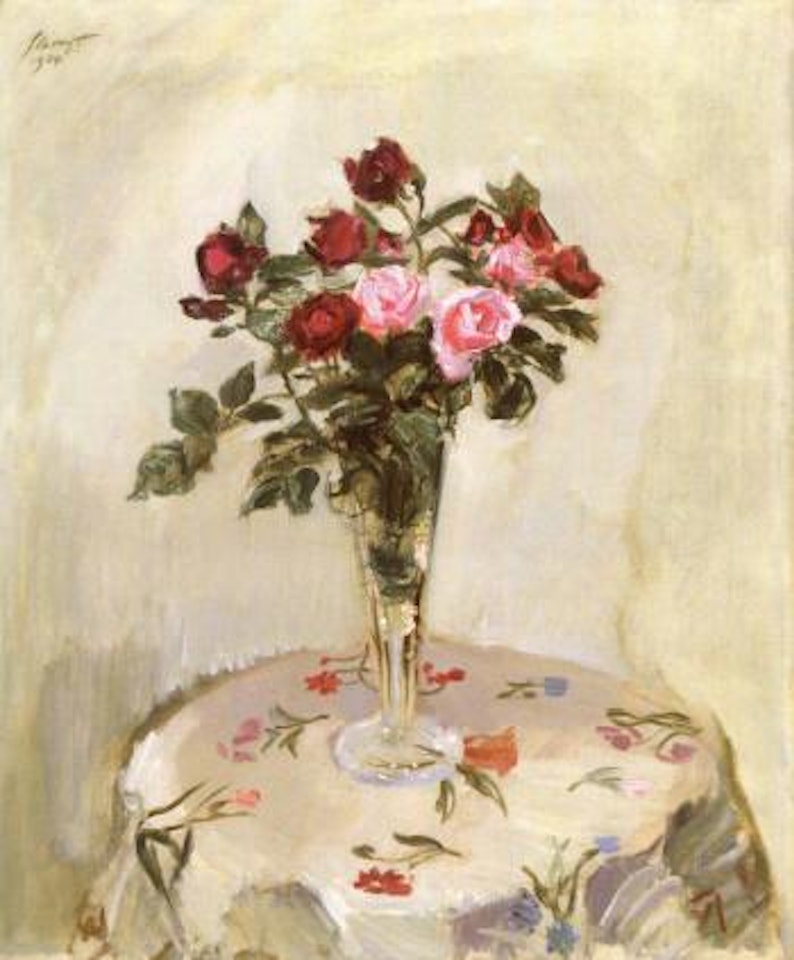 Stilleben mit Rosen - Still life with roses by Max Slevogt