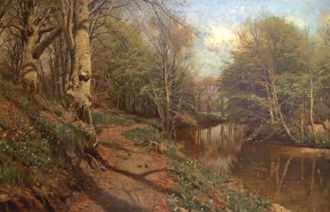 River landscape by Peder Mork Monsted