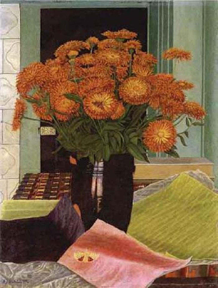 Still life with asters by Adolf Dietrich