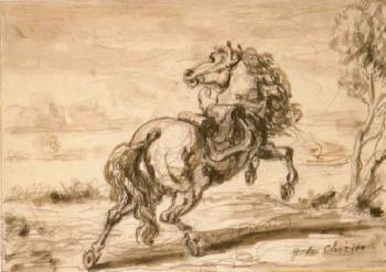 Horse escaping by Giorgio de Chirico