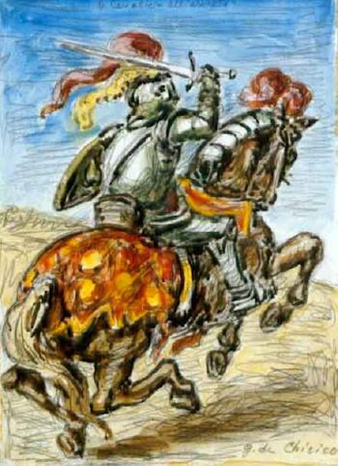 Rider attacking by Giorgio de Chirico