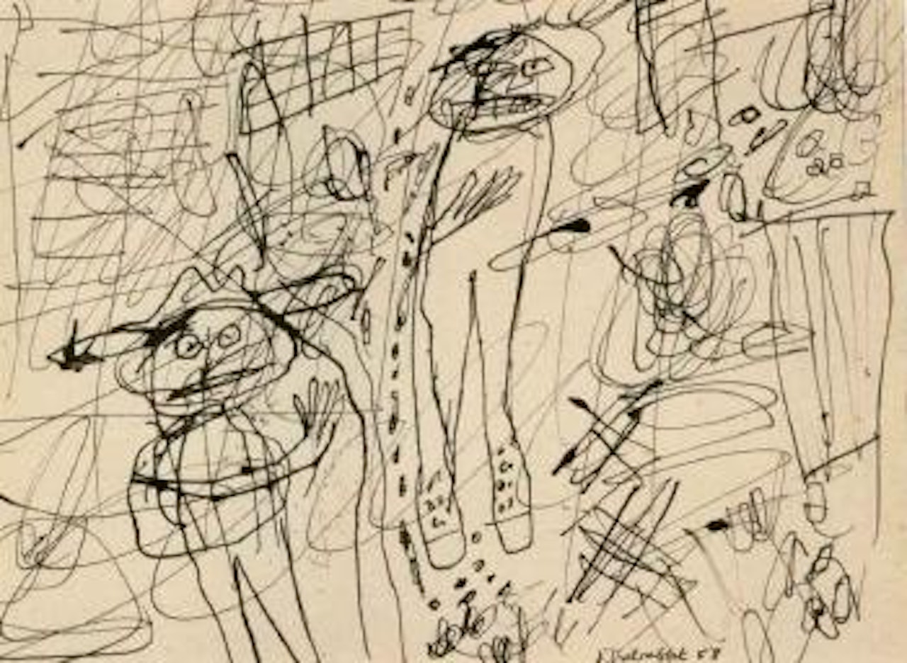 Paysage et figures by Jean Dubuffet