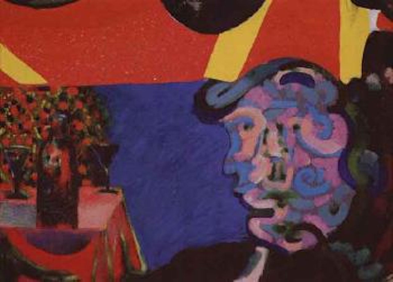 Girl with still life by Robert Hodgins
