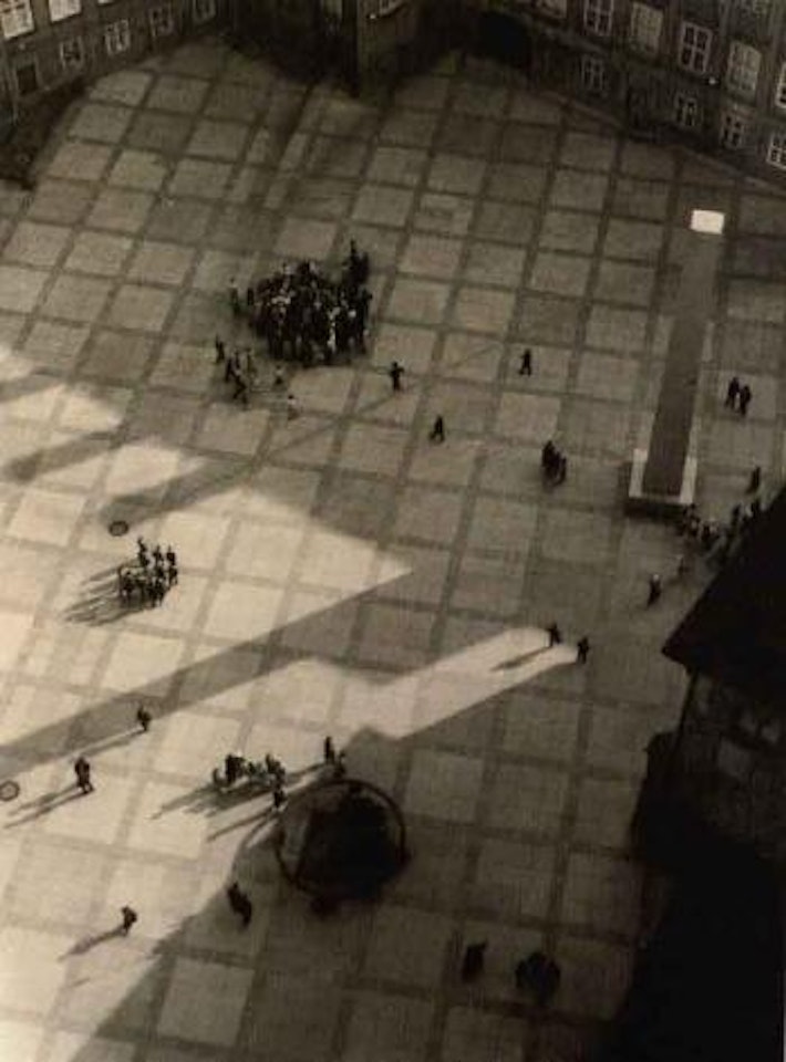 View of the third courtyard at Prague Castle by Josef Sudek