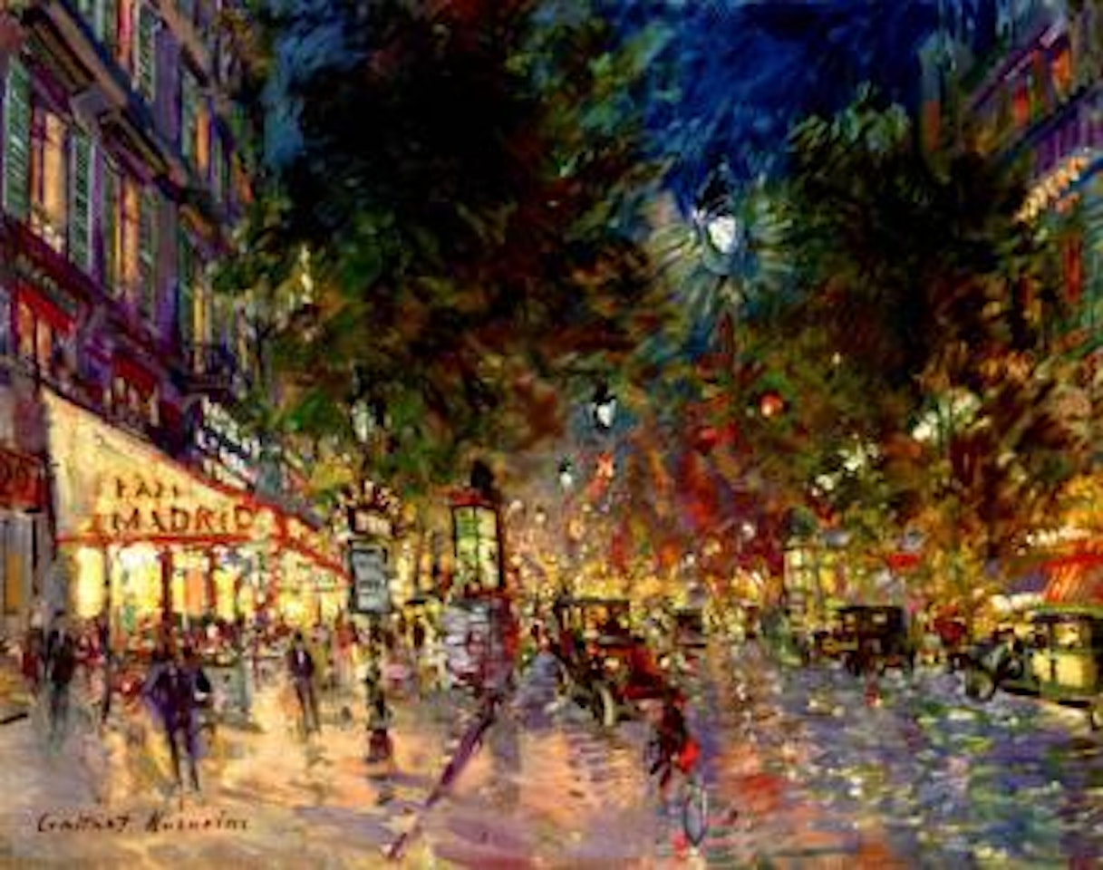 Paris by night by Konstantin Alekseevich Korovin